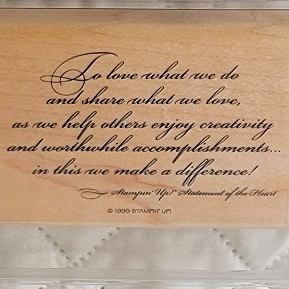 Vintage StampinUp Stamp Set Statement of the Heart 1999
